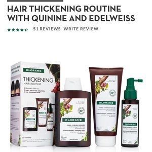 HAIR THICKENING ROUTINE WITH QUININE AND EDELWEISS